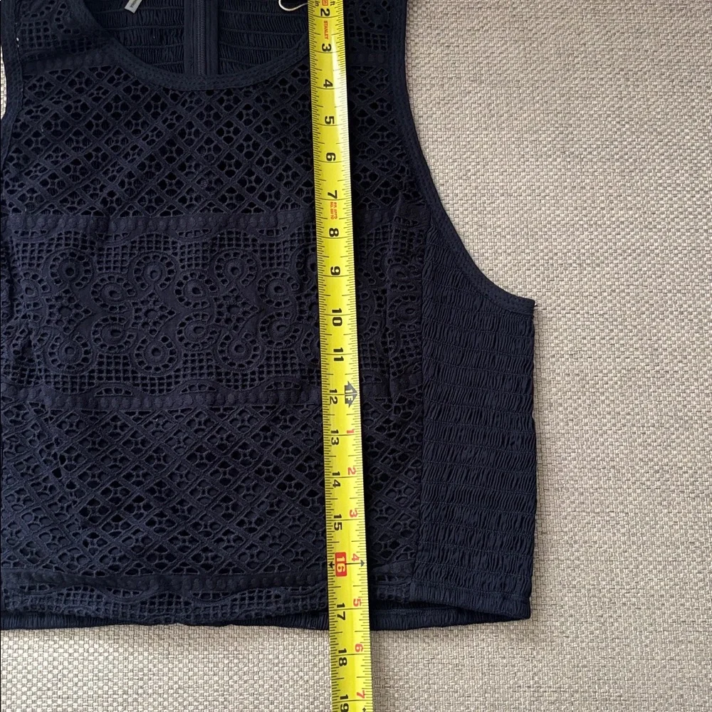 Rebecca Taylor Navy Lace Crop Top ( New ) - Picture 5 of 12
